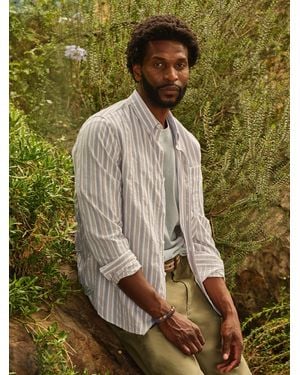 FatFace Fatface Long Sleeve Hamble Stripe Shirt - Green