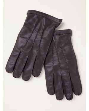 FatFace Leather Gloves - Blue