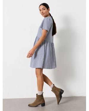 FatFace Fatface Immy Regular Gingham Dress - Blue