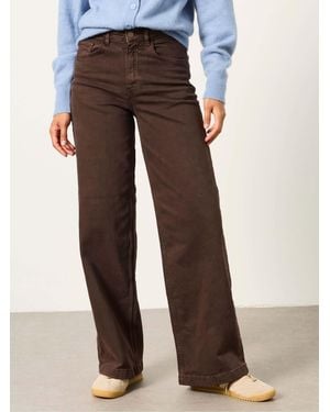 FatFace Welling Wide Leg Wide Leg Jeans - Brown