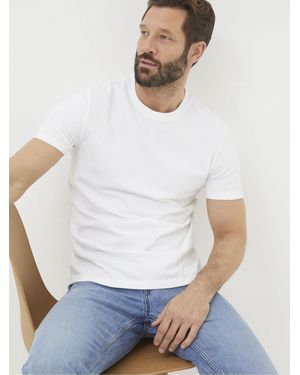 FatFace Lulworth 100% Cotton Crew T-Shirt - White