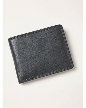 FatFace Twin Stitch Leather Wallet - Grey