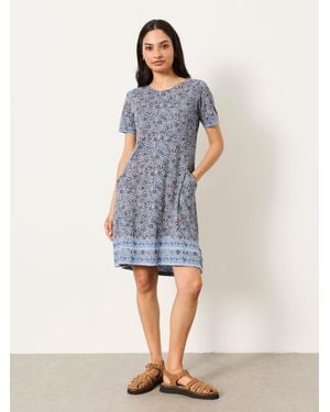 FatFace Fatface Simone Regular Jersey Dress - Blue