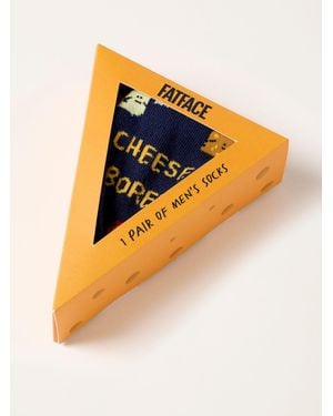 FatFace 1 Pack Cheese Bored Socks - Blue