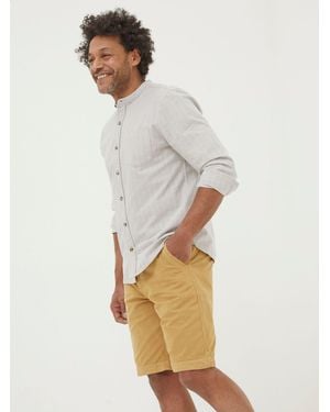 FatFace Fatface Cove Flat Front Shorts - Yellow