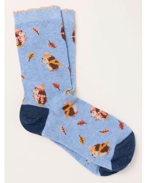 FatFace Fatface Hedgehog Socks - Blue
