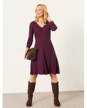 FatFace Fatface Polly Petite Jersey Dress - Purple