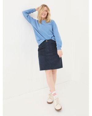 FatFace Chesil Cord Skirt - Blue
