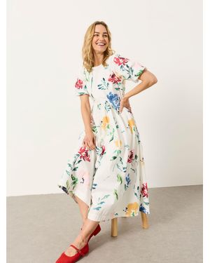 FatFace Fatface Bria Petite Midi Dress - Natural
