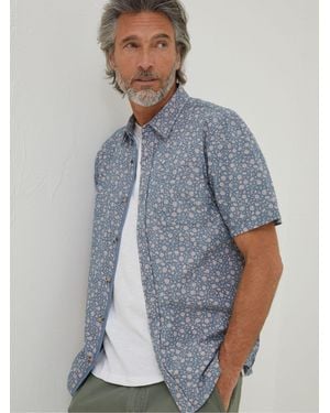 FatFace Floral Print Shirt - Blue