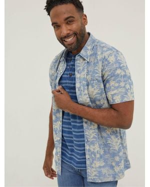 FatFace Fatface Hawaiian Print Shirt - Blue