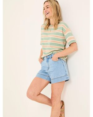 FatFace Fatface Broadway 100% Cotton Denim Shorts - Blue