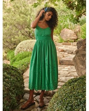 FatFace Fatface Teri Embroidered Midi Dress - Green