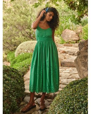 FatFace Fatface Teri Regular Embroidered Midi Dress - Green