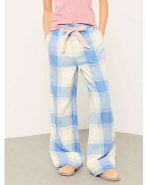 FatFace Lola Large Check Wide Leg Pyjama Bottoms - Blue