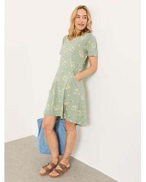 FatFace Fatface Simone Jersey Dress - Green