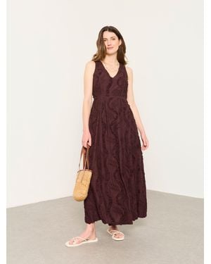 FatFace Fatface Zizzy Textured Maxi Dress - Purple
