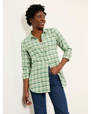 FatFace Fatface Olivia Regular Check Shirt - Green