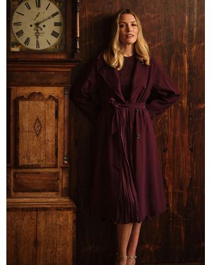 FatFace Sinead Longline Trench Coat - Brown