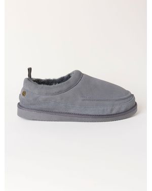 FatFace Fatface Lewis Suede Mule Slipper - Grey