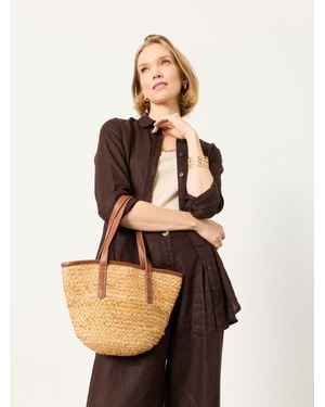 FatFace Raffia Shopper Bag - Natural