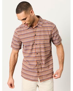 FatFace Fatface Short Sleeve Kite Diamond Embroidered Shirt - Pink