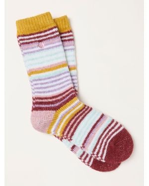 FatFace Fatface Super Soft Stripe Socks - Yellow