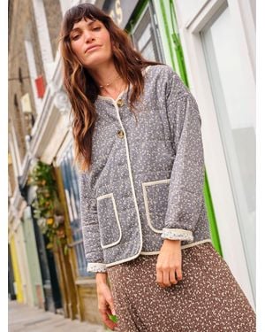 FatFace Milly Petite Quilted Jacket - Natural