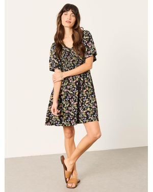FatFace Fatface Petite Emma Floral Jersey Dress - Natural
