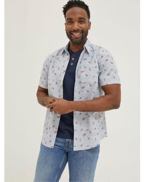 FatFace Seafood Print Shirt - Blue