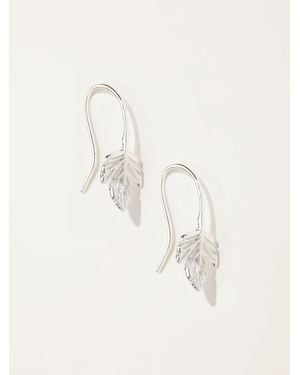 FatFace Fatface Tone Leaf Drop Earrings - Natural