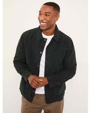 FatFace Garment Dye Worker Cotton Jacket - Black