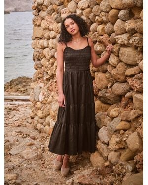 FatFace Fatface Adeline Tiered Strappy Dress - Brown