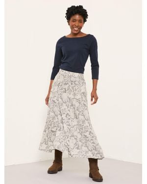 FatFace Fatface Skye Midi Skirt - Natural