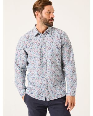 FatFace Mead Long Sleeve Ditsy Print Shirt - Blue