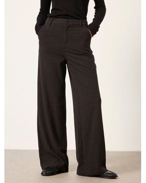 FatFace Presley Petite Kilt Check Trousers - Black