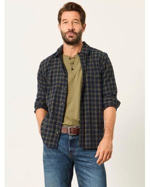FatFace Madron Long Sleeve Check Shirt - Blue