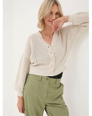 FatFace Annie Button Through Cardigan - Natural