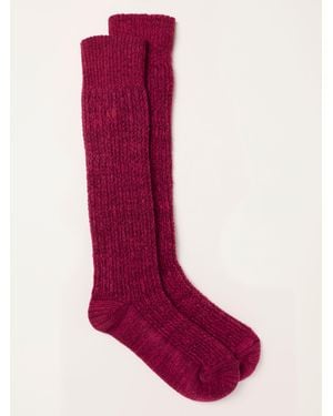 FatFace Fatface Burgundy Super Soft Socks - Red