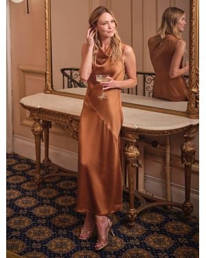FatFace Fatface Liza Petite Cowl Neck Maxi Dress - Brown