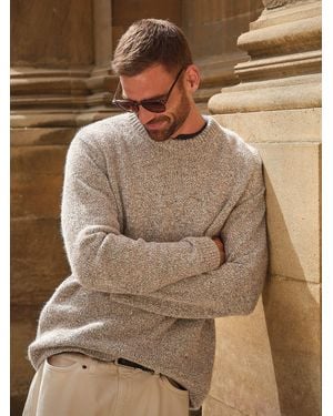 FatFace Milport Knitted Crew Neck Jumper - Brown