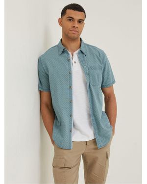 FatFace Fatface Geo Print Shirt - Blue