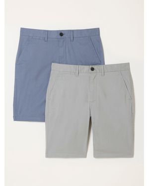 FatFace Fatface 2 Pack Chino Shorts - Blue
