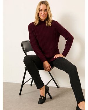 FatFace Fatface Hazel Longline Knitted Jumper - Purple