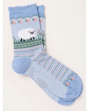 FatFace Fatface Sheep Socks - Blue