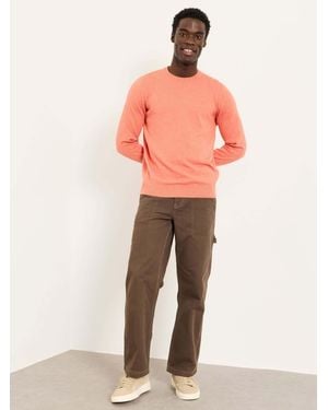 FatFace Rye Crew Neck Knitted Jumper - Orange