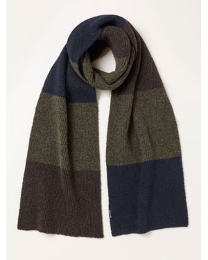 FatFace Fatface Leo Colour Block Scarf - Black