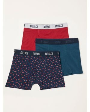 FatFace 3 Pack Boxers - Blue