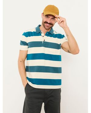 FatFace Fatface Block Stripe Polo Shirt - Blue