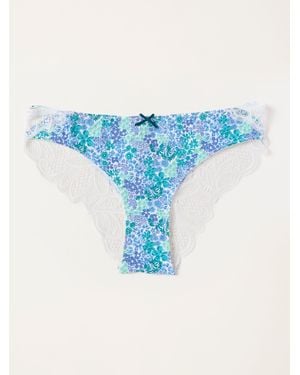 FatFace Fatface Busy Bloom Brazillian Knickers - Blue